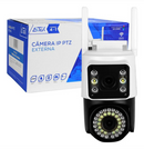 Câmera externa duas lente Aitek com alarme ( lente 2.8mm)