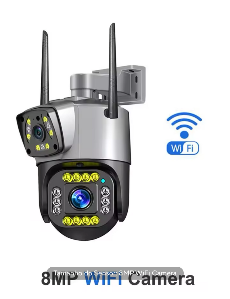 Câmera Externa Duas lente 5G com super led