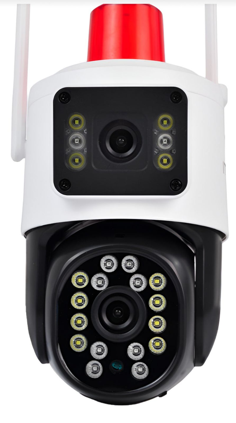 Câmera externa duas lentes, wifi, giroflex e com alarme.