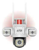 Câmera externa com 3 lentes moveis e alarme integrado