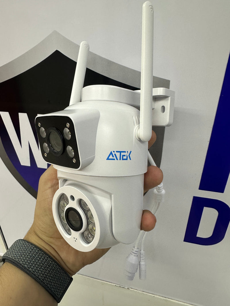 Câmera Wifi aitek Aprova d’água duas lentes.