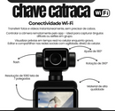 Câmera corporal com super lente 180 graus.