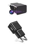 Câmera espiã wifi carregador de celular.